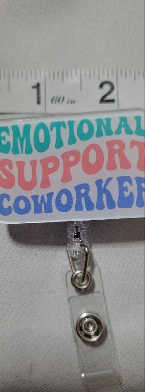 Emotional Support Coworker Retractable Badge Reel
